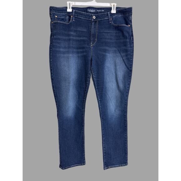Ladies LEVI Signature Modern Slim 20M 35x32 Jeans - Picture 1 of 10